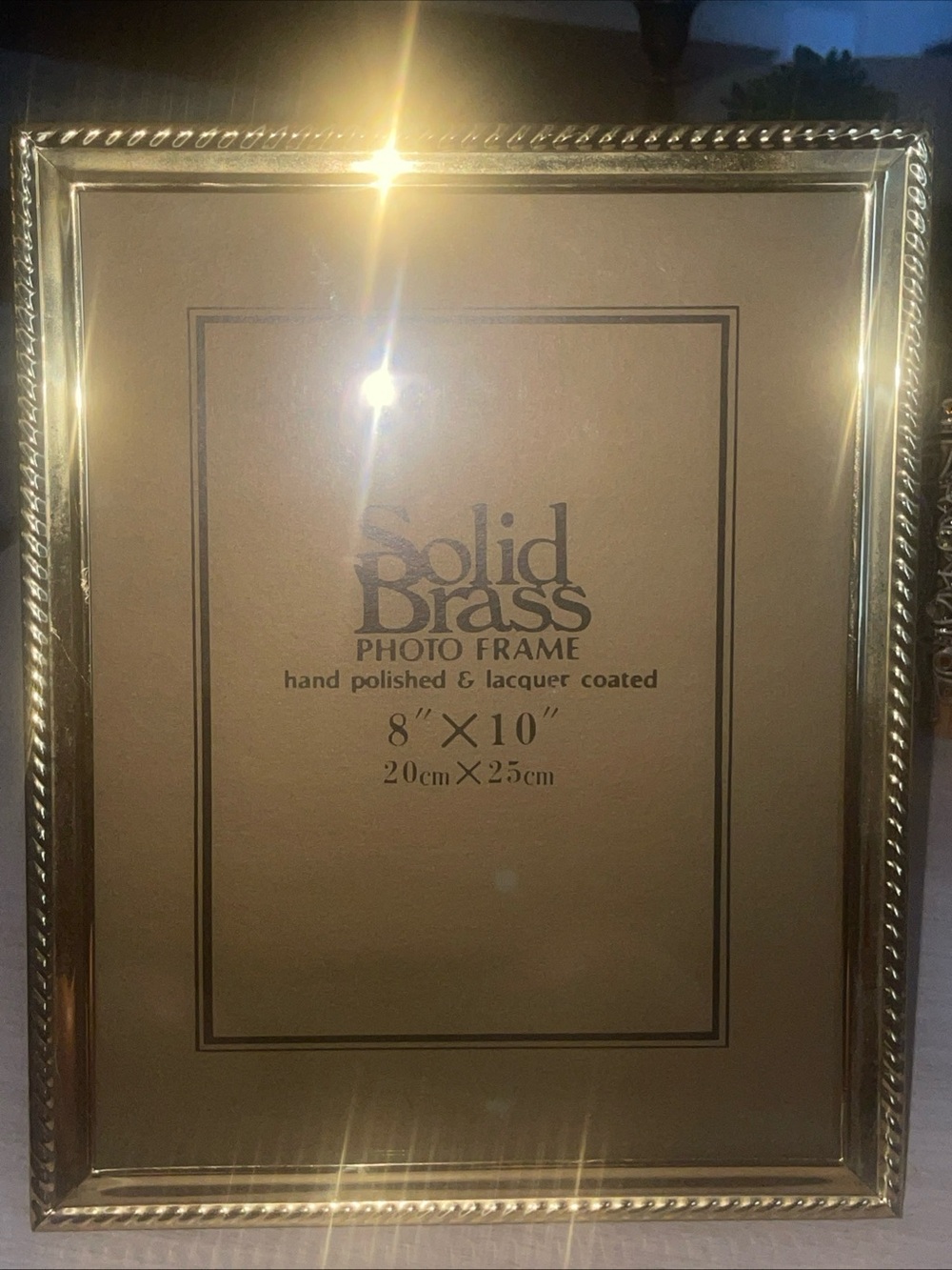 Vintage Solid Brass Photo Frame 8x10 Hand Polished & Lacquer Coated